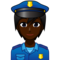 Police Officer - Black emoji on Emojidex